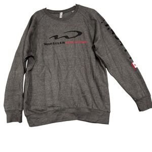 Ouray Sweatshirt Mens Large Gray Whistler Blackcomb Ski Crewneck Fleece Canada